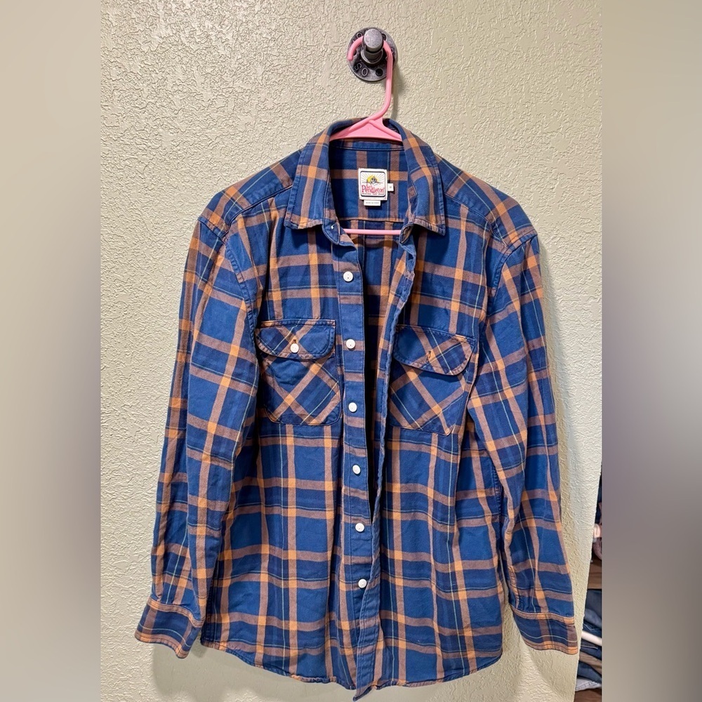 Pendleton Blue and Tan Plaid Shirt